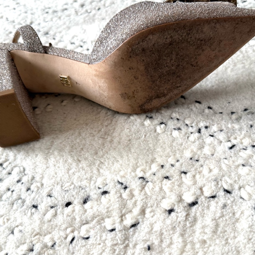 Badgley Mischka Glittering Silver Heels - Picture 5 of 5